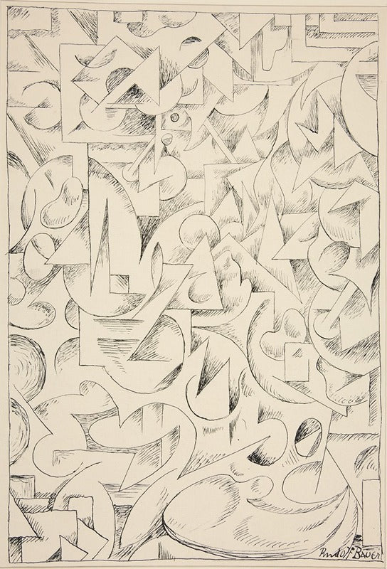 Formes Abstraites (c.1914), par Rudolf Bauer