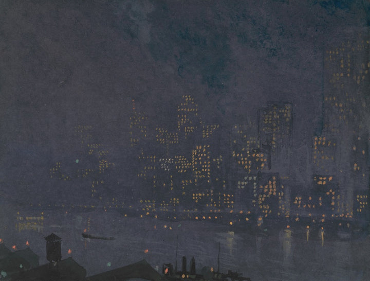 Grattes-Ciels la Nuit (1910), par Joseph Pennell
