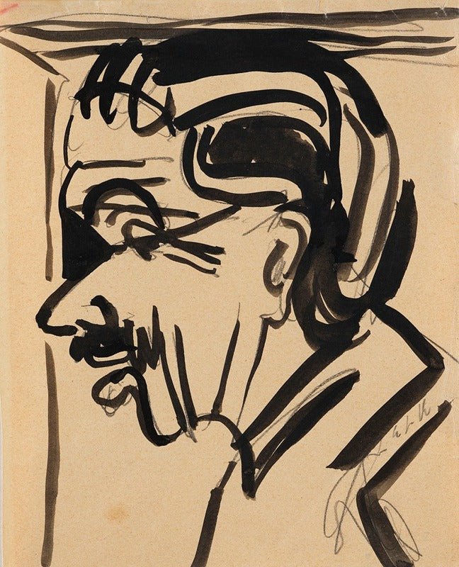 Portrait d'Homme (1910), par Ernst Ludwig Kirchner