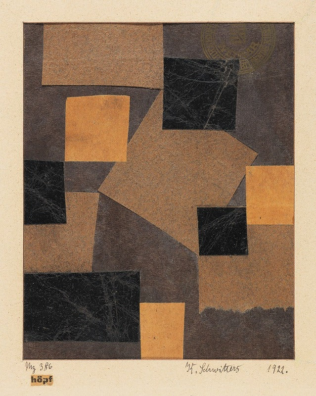 Mz 386 Hopf Merzzeichnung (1922), par Kurt Schwitters