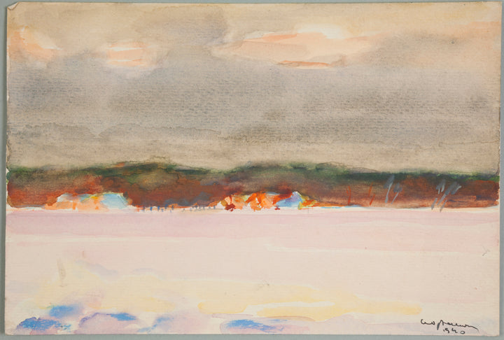 Pejzaż wiejski (1940), par Kazimierz Wojtanowicz