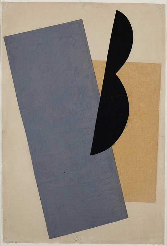 Composition Bleu, Jaune, Noir (1920), par Lazar Markovich Lissitzky