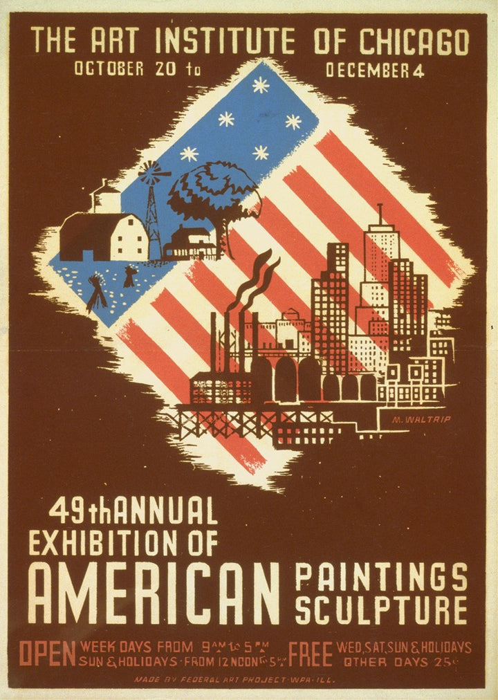 49eme Exposition Annuelle, Chicago Art Institute (1936), par Mildred Waltrip
