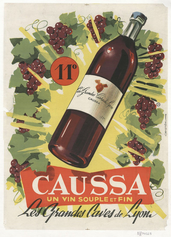 Caussa, Un Vin Souple & Fin (c.1950), Les Grandes Caves de Lyon