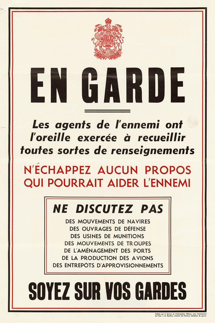 En Garde (1943), UK Ministry of War