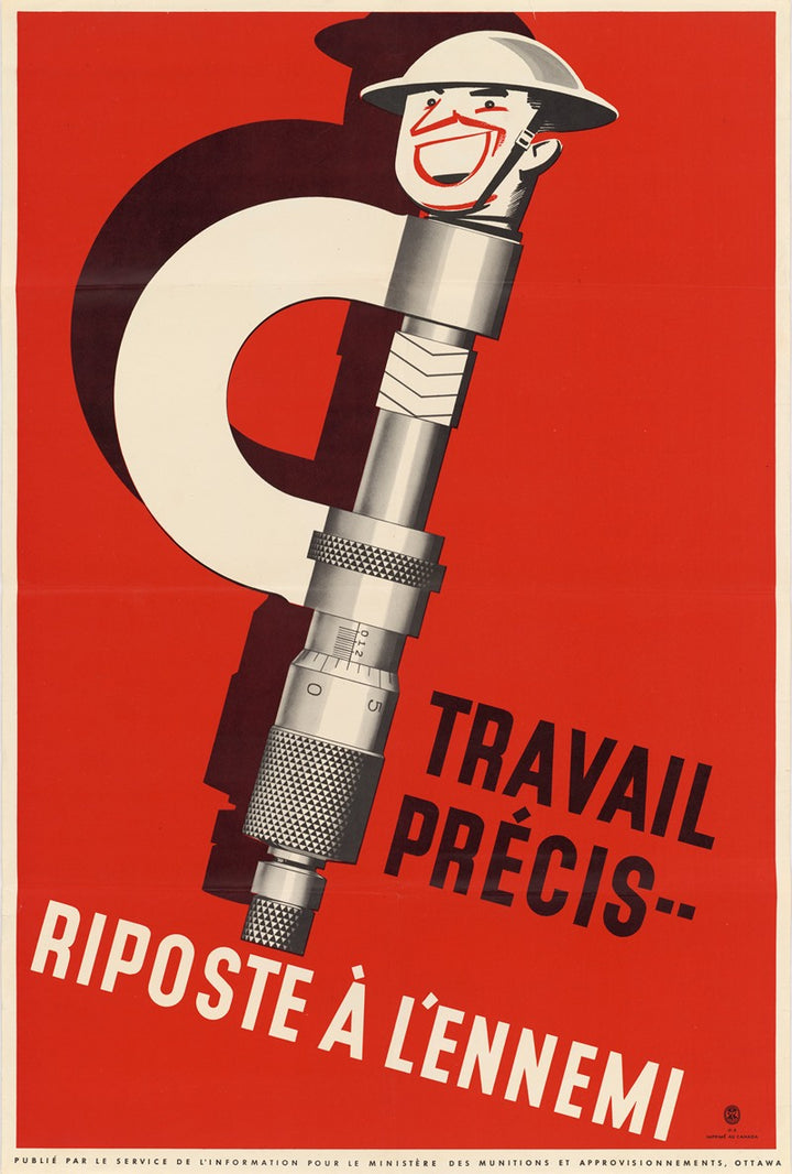 Travail Précis, Riposte à l'Ennemi (c.1942), Ministère des Munitions et Approvisionnements du Canada