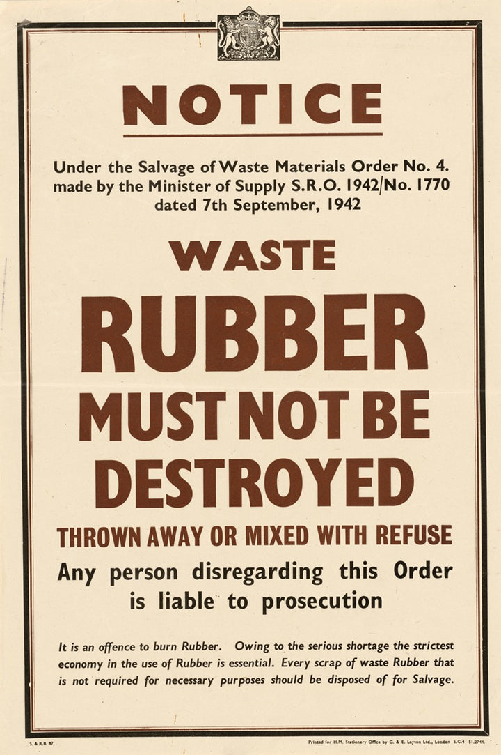 Waste Rubber (1942), UK Ministry of Supply