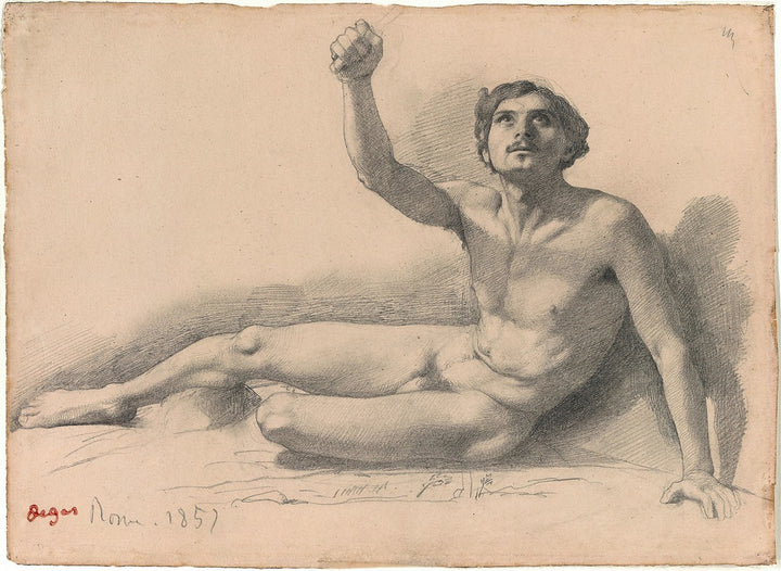 Etude d'un Nu Masculin (1858), par Edgar Degas