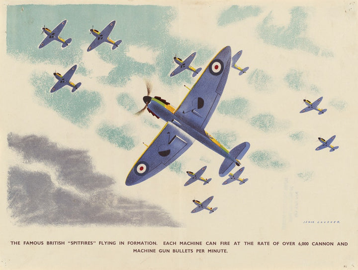 The Famous British Spitfires Flying in Formation (1944), par James Gardner