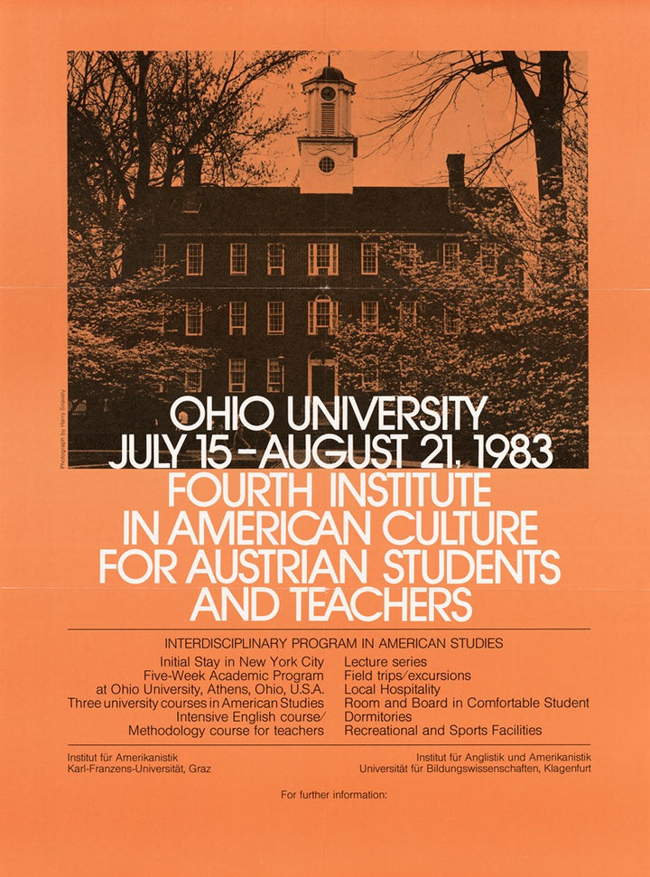 Quatrième Institut de Culture Américaine, Université de l'Ohio (1983), US Information Agency
