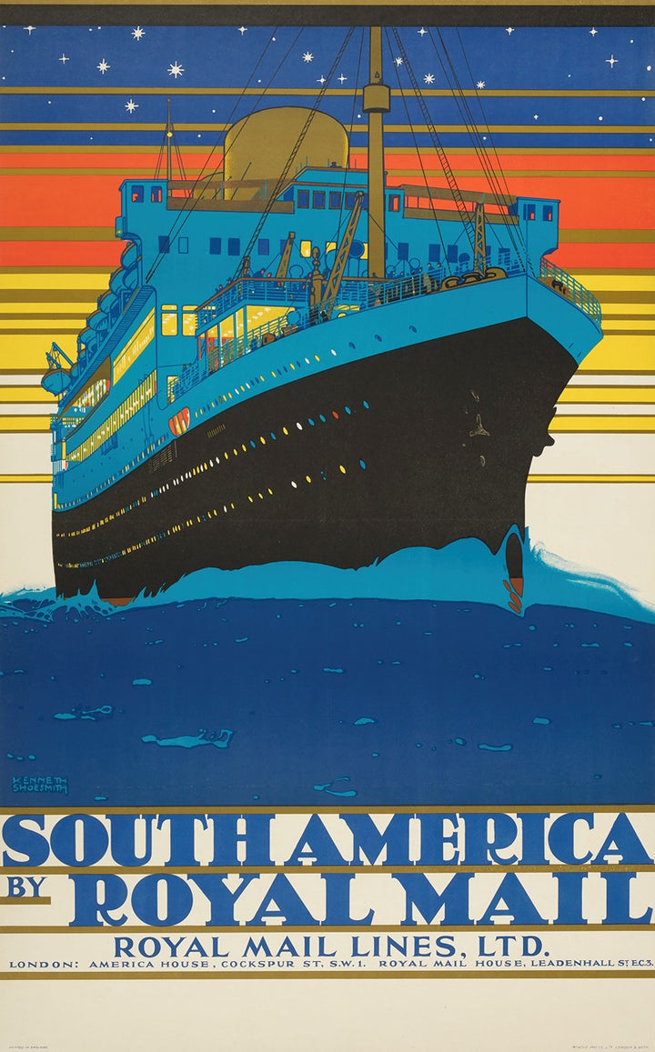 Royal Mail, Amérique du Sud (c.1940), par Kenneth D. Shoesmith
