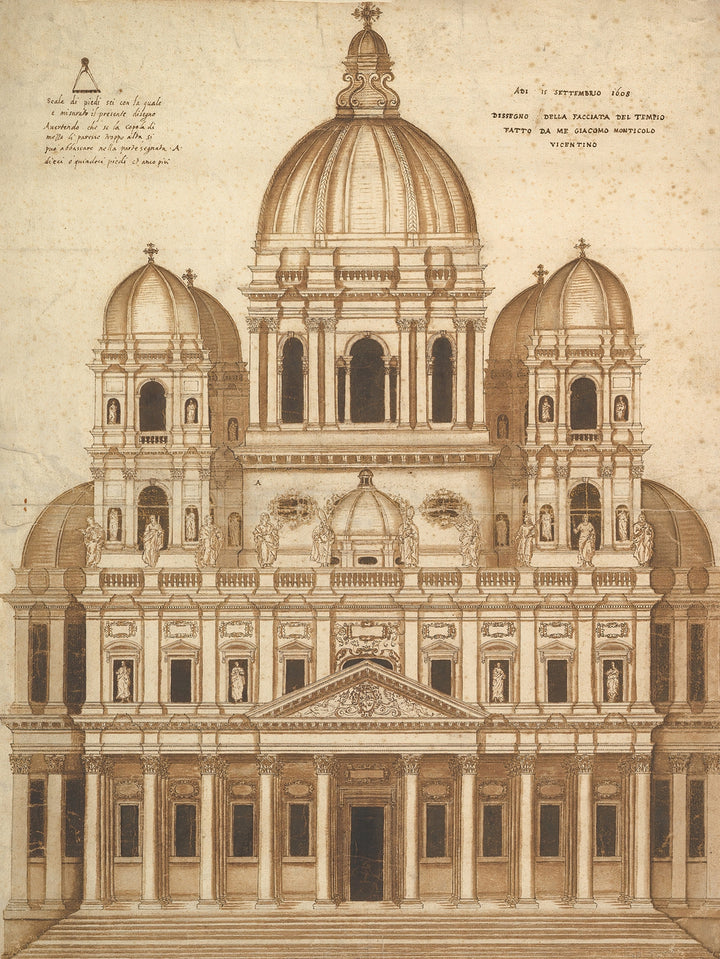Façade de l'église Santa Maria, Vicence (1608)