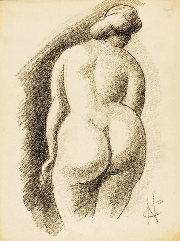 Femme Nue Debout de Dos (c.1890), par Carl Newman