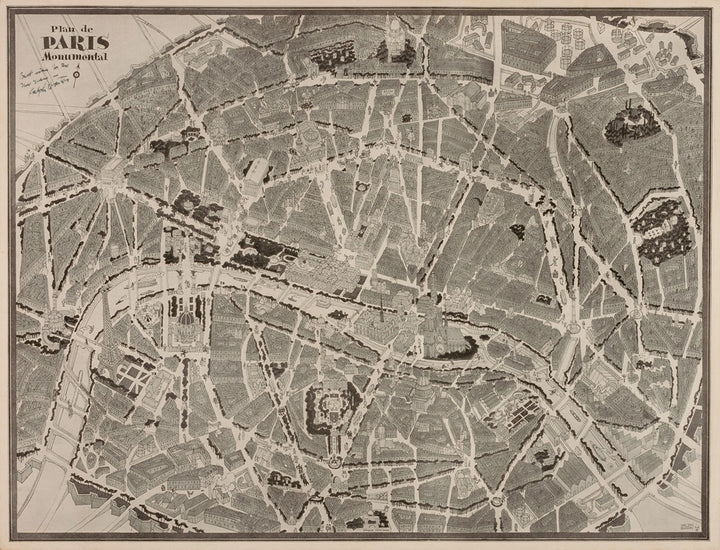 Plan de Paris Monumental (c.1920), par Ralph Barton