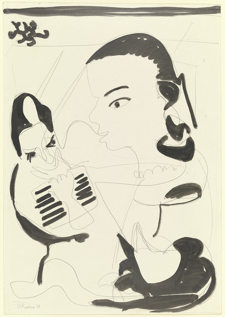 Le Lecteur et la Jeune Fille (1928), par Ernst Ludwig Kirchner