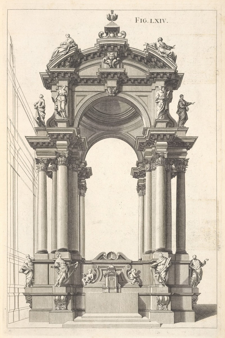 Conception d'un Parc en Perspective (1707), par Andrea Pozzo