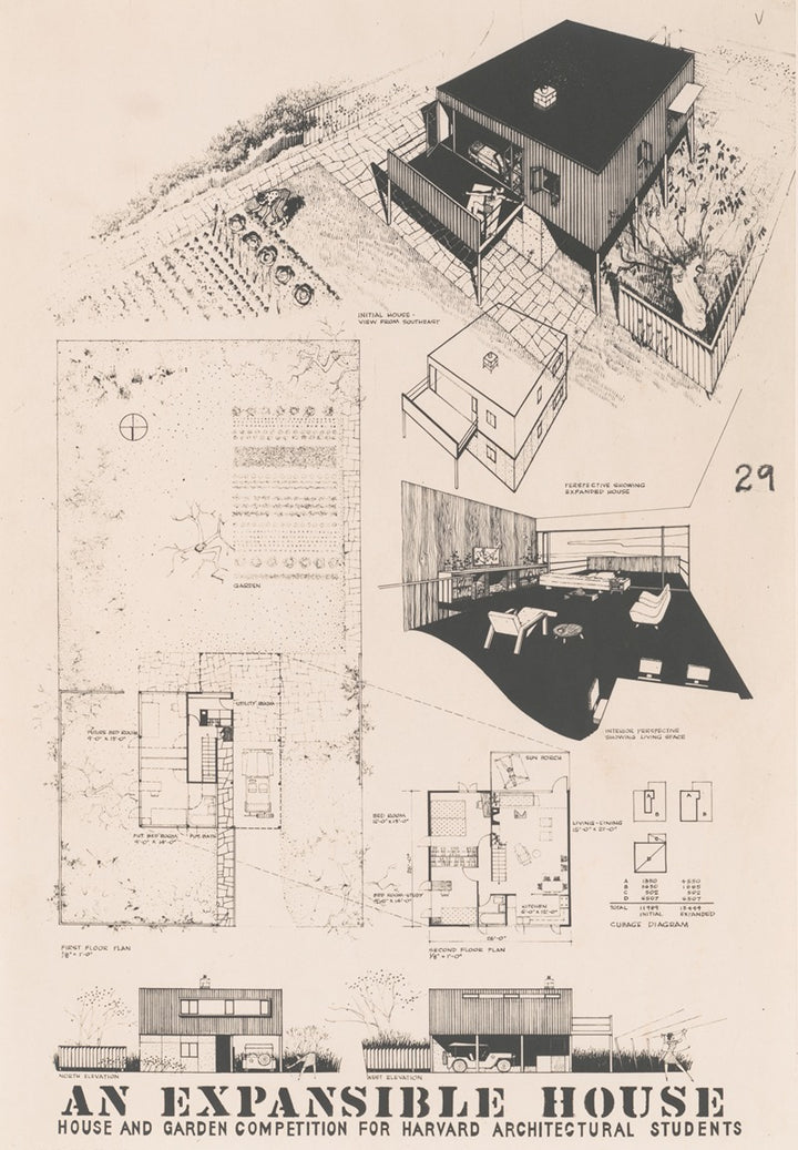 Plans d'une Maison Expansible (1948), par Victor Alfred Lundy