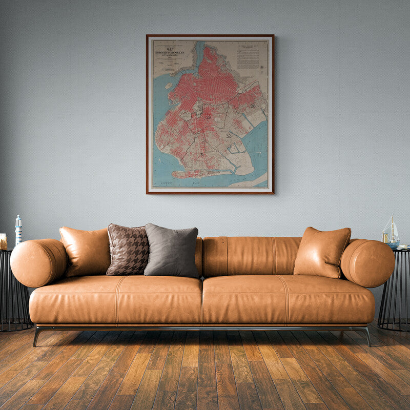 Carte du Borough de Brooklyn, New York (1912), par Topographical Bureau