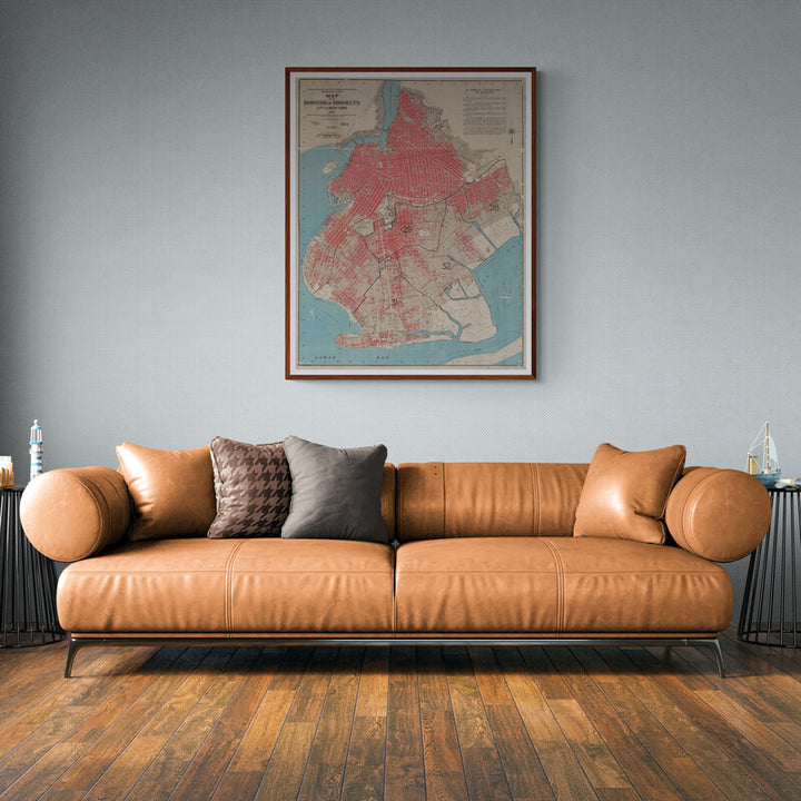 Carte du Borough de Brooklyn, New York (1912), par Topographical Bureau