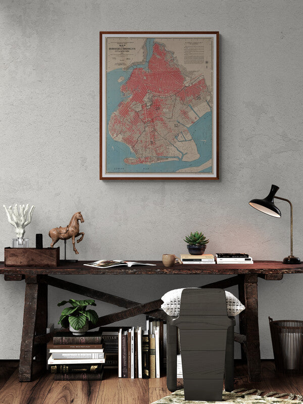 Carte du Borough de Brooklyn, New York (1912), par Topographical Bureau