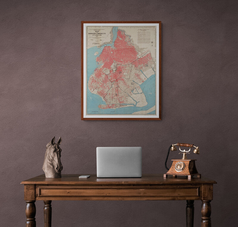 Carte du Borough de Brooklyn, New York (1912), par Topographical Bureau