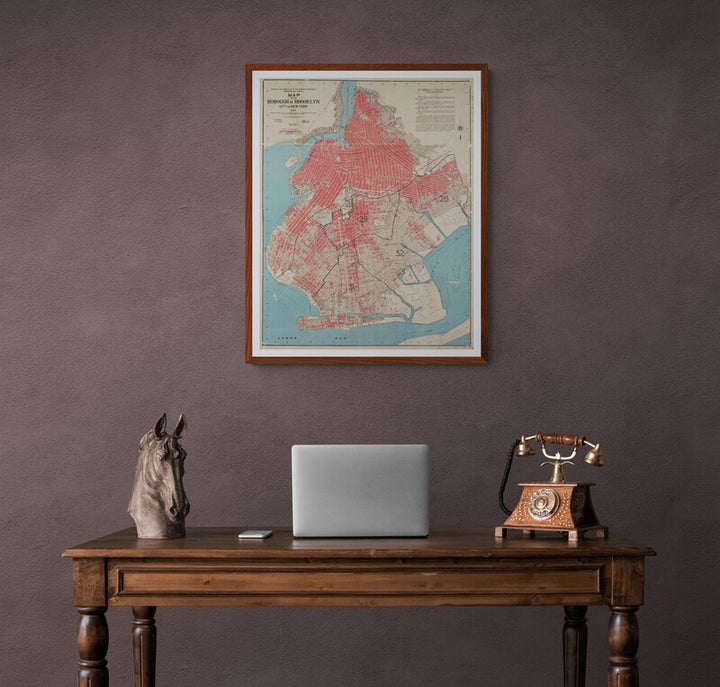 Carte du Borough de Brooklyn, New York (1912), par Topographical Bureau