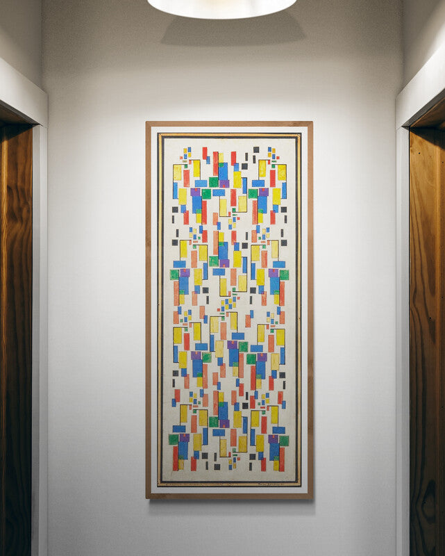 Esquisse en Couleur Pour Manteau de Cheminée (1917), par Theo van Doesburg