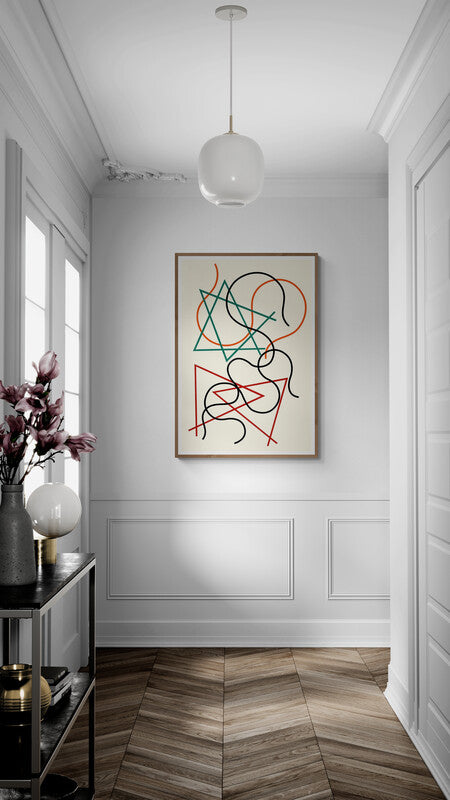 Lignes géométriques et ondoyantes (2014), par Myriam Thyes