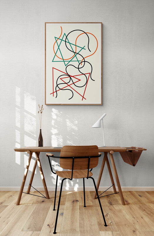 Lignes géométriques et ondoyantes (2014), par Myriam Thyes